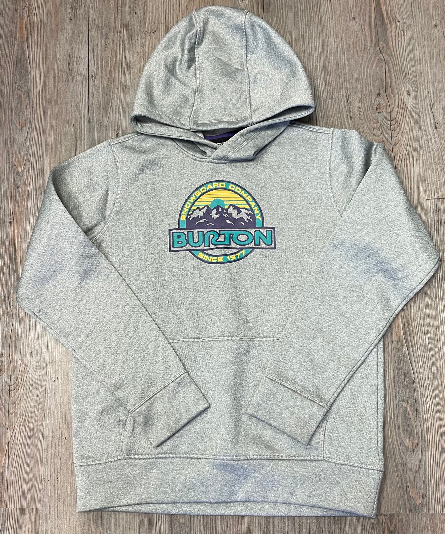 Grey  Burton Pullover Hoodie, 12Y