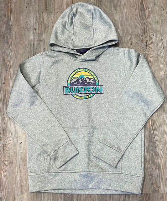 Grey  Burton Pullover Hoodie, 12Y