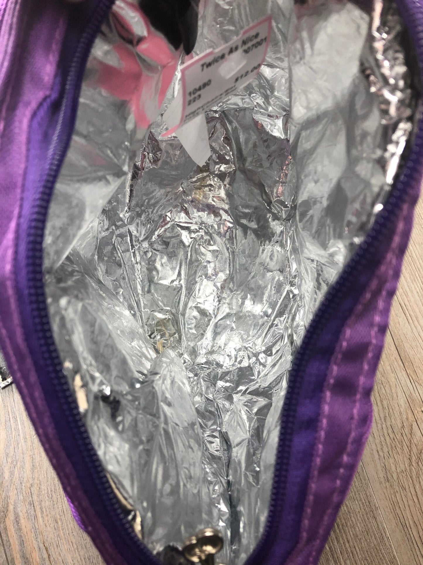 Purple  Foxy Lunch Bag, One Size