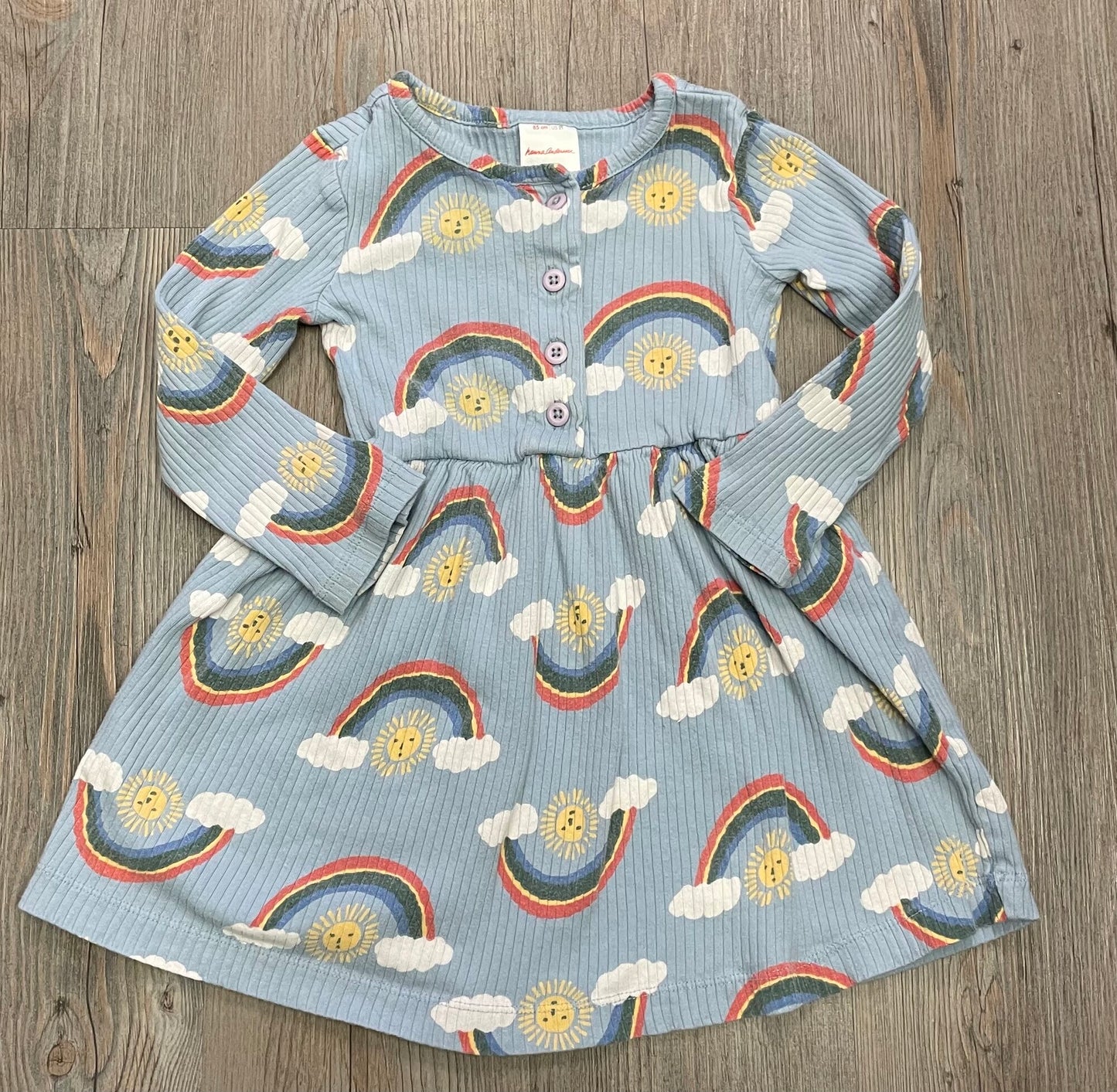 Multi  Hanna Anderson LS Dress, 2Y