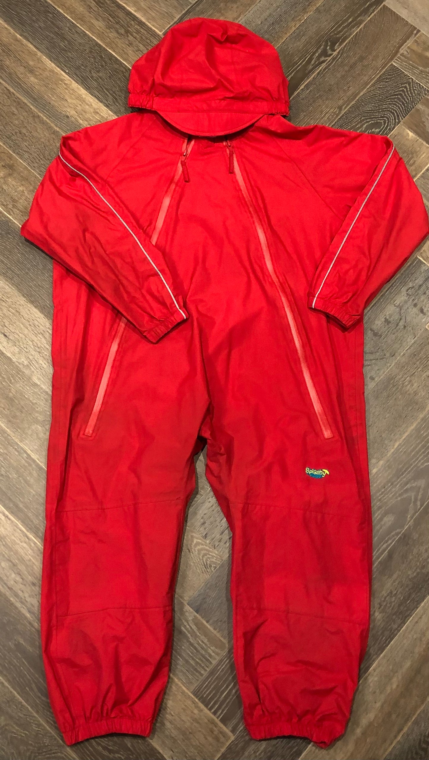 Red  Splashy Rainsuit, 10Y