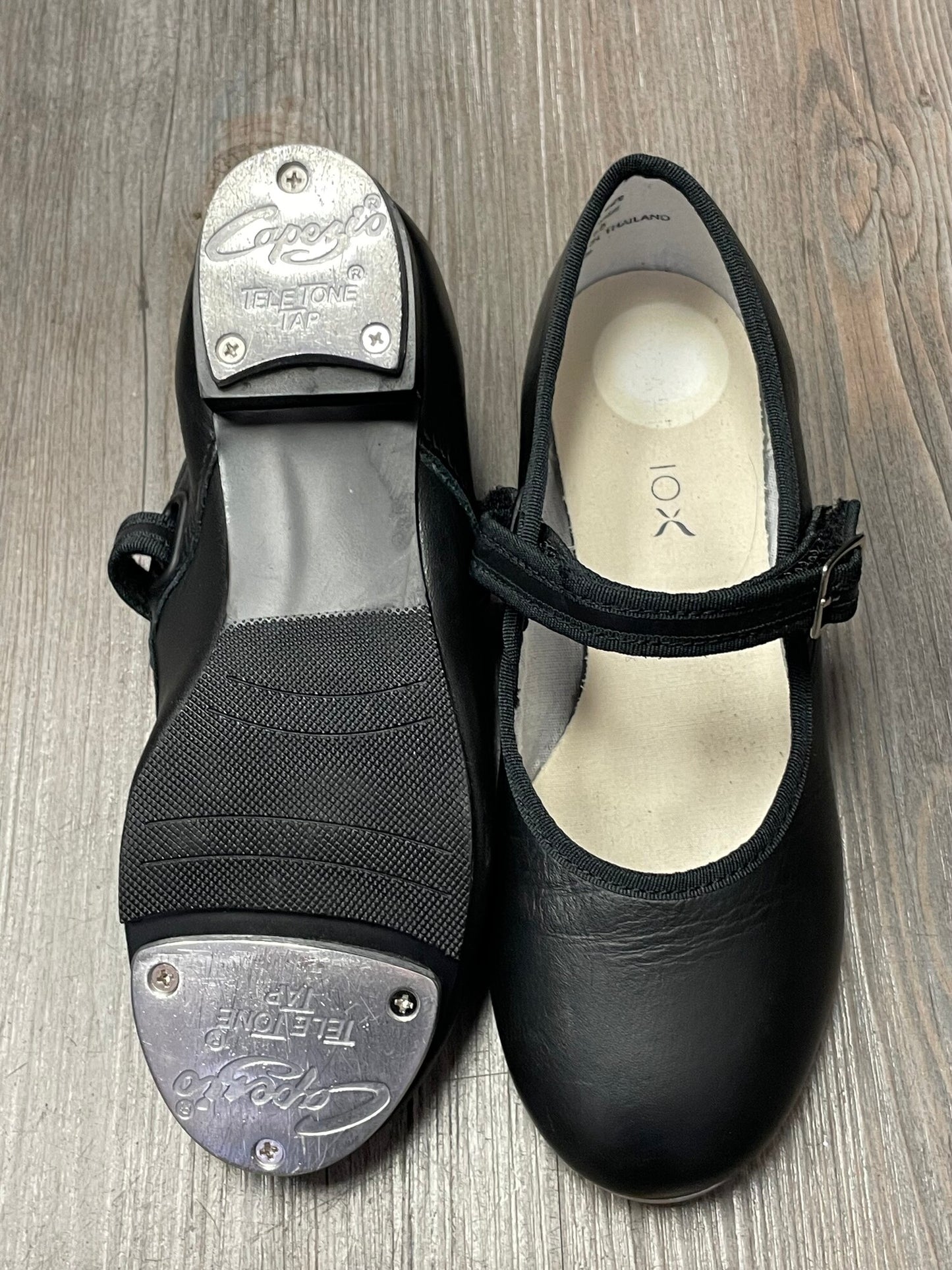 Black  Capezio Tap Shoes, 2Y