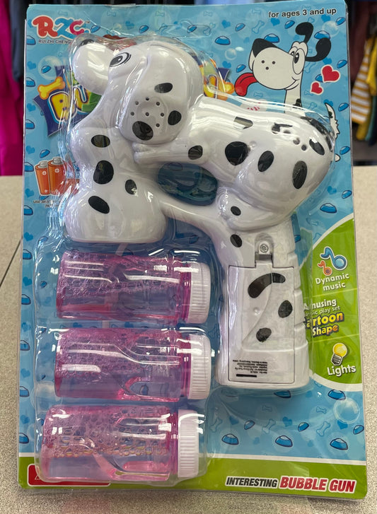 White  Bubble Gun - Dalmatian, NEW!