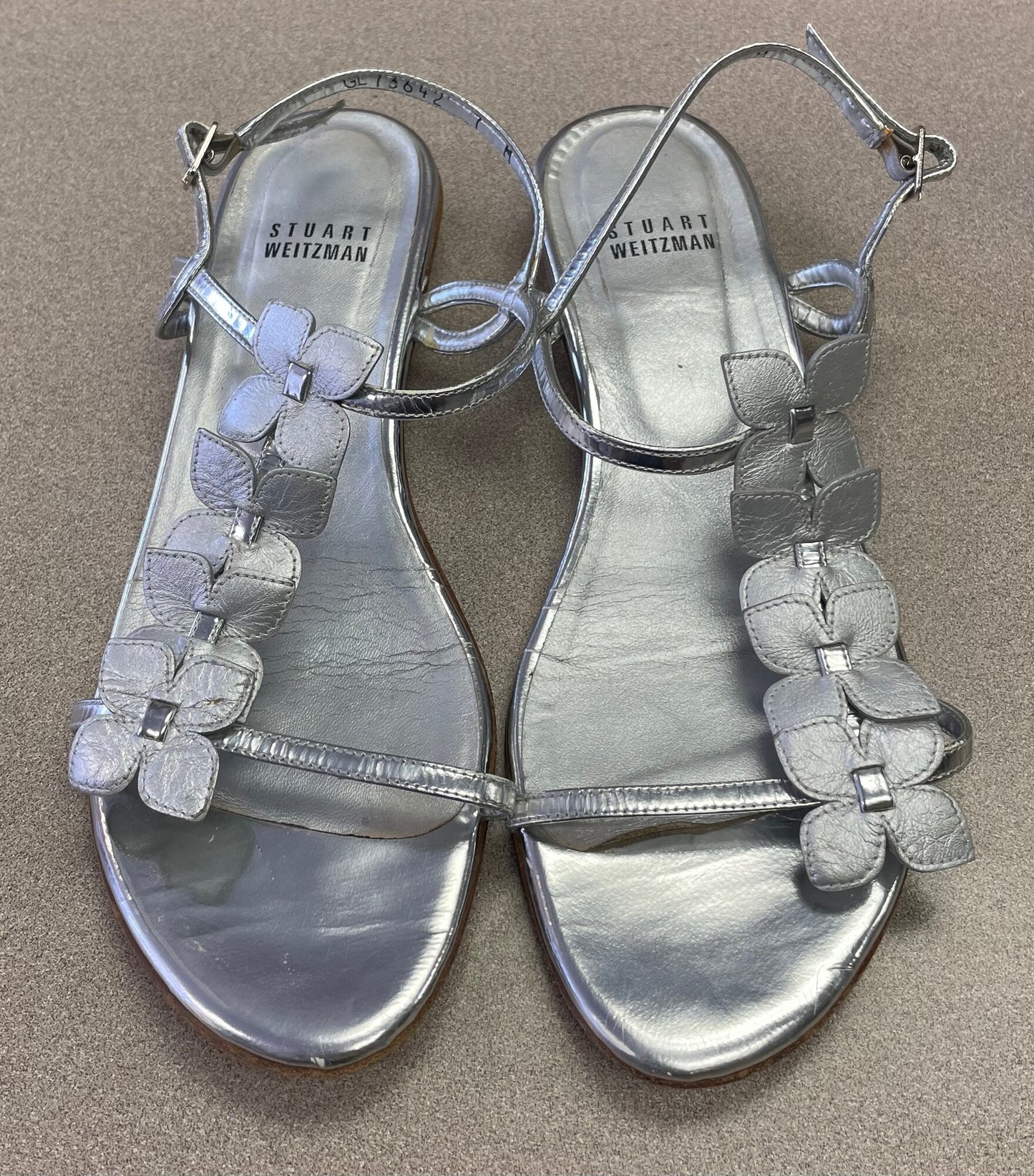 Silver  Stuart Weitzman Sandals, 7Y