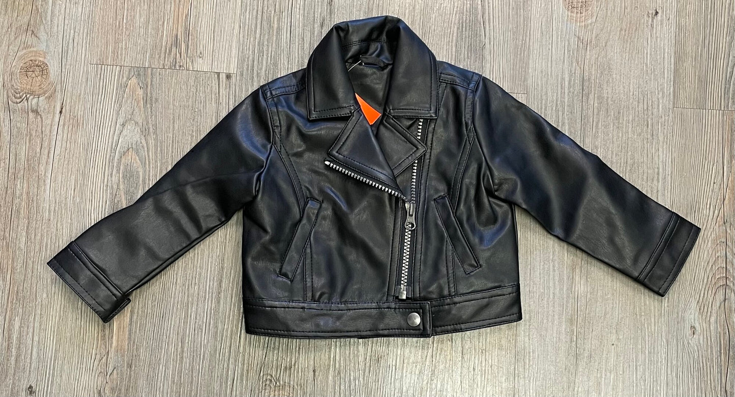 Black  Joe Fresh Leather Jacket, 12M
