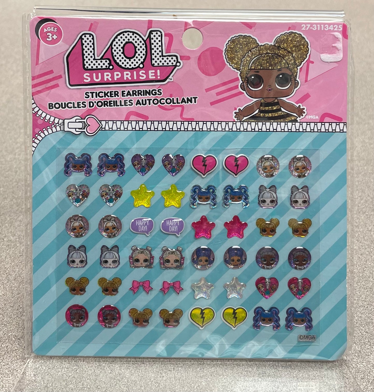 Multi  Lol Sticker Earings, NEW