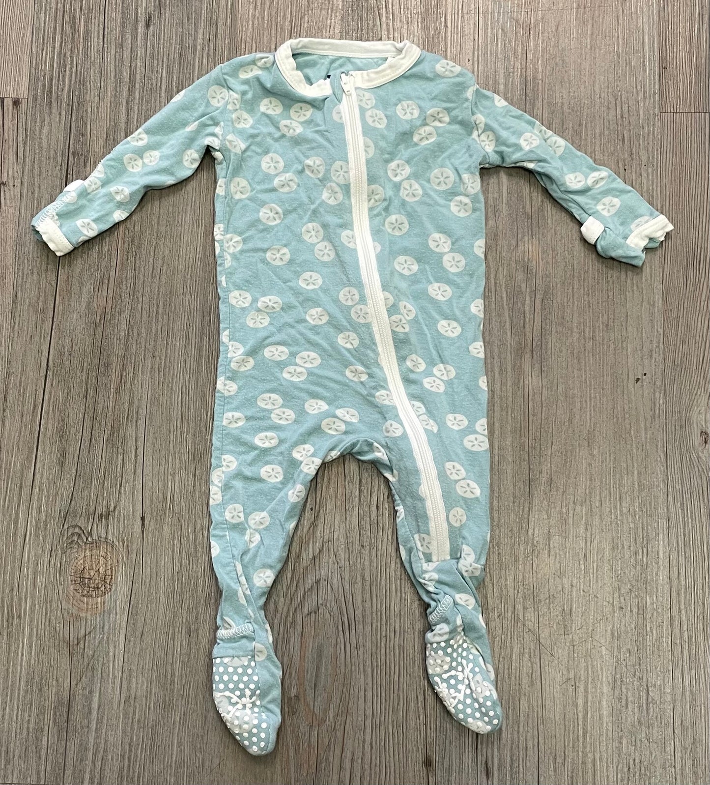 Blue  Kick Kee Pants Onesie, 0-3M