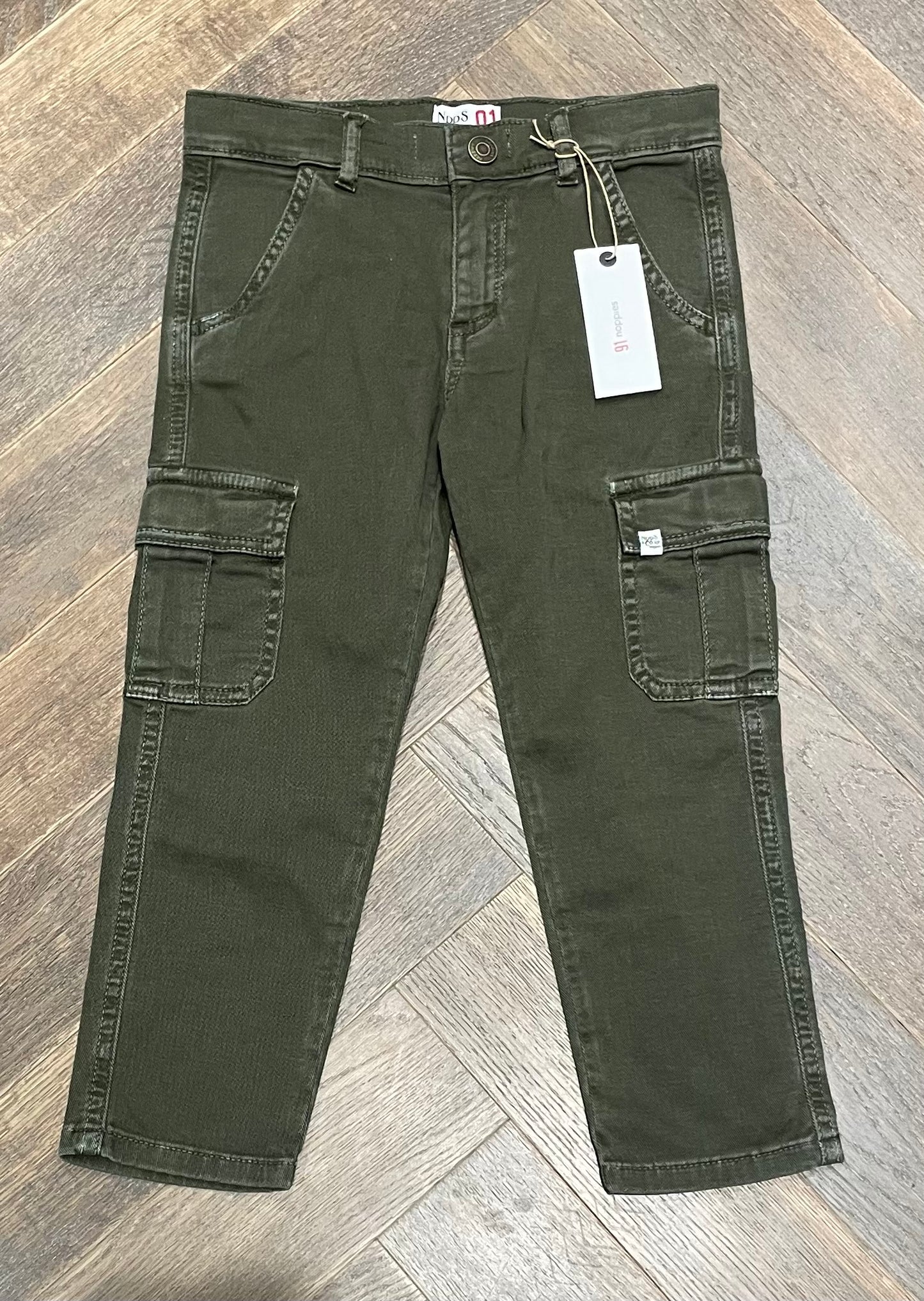 Olive  Noppies Soft Denim Pants, 3-4Y