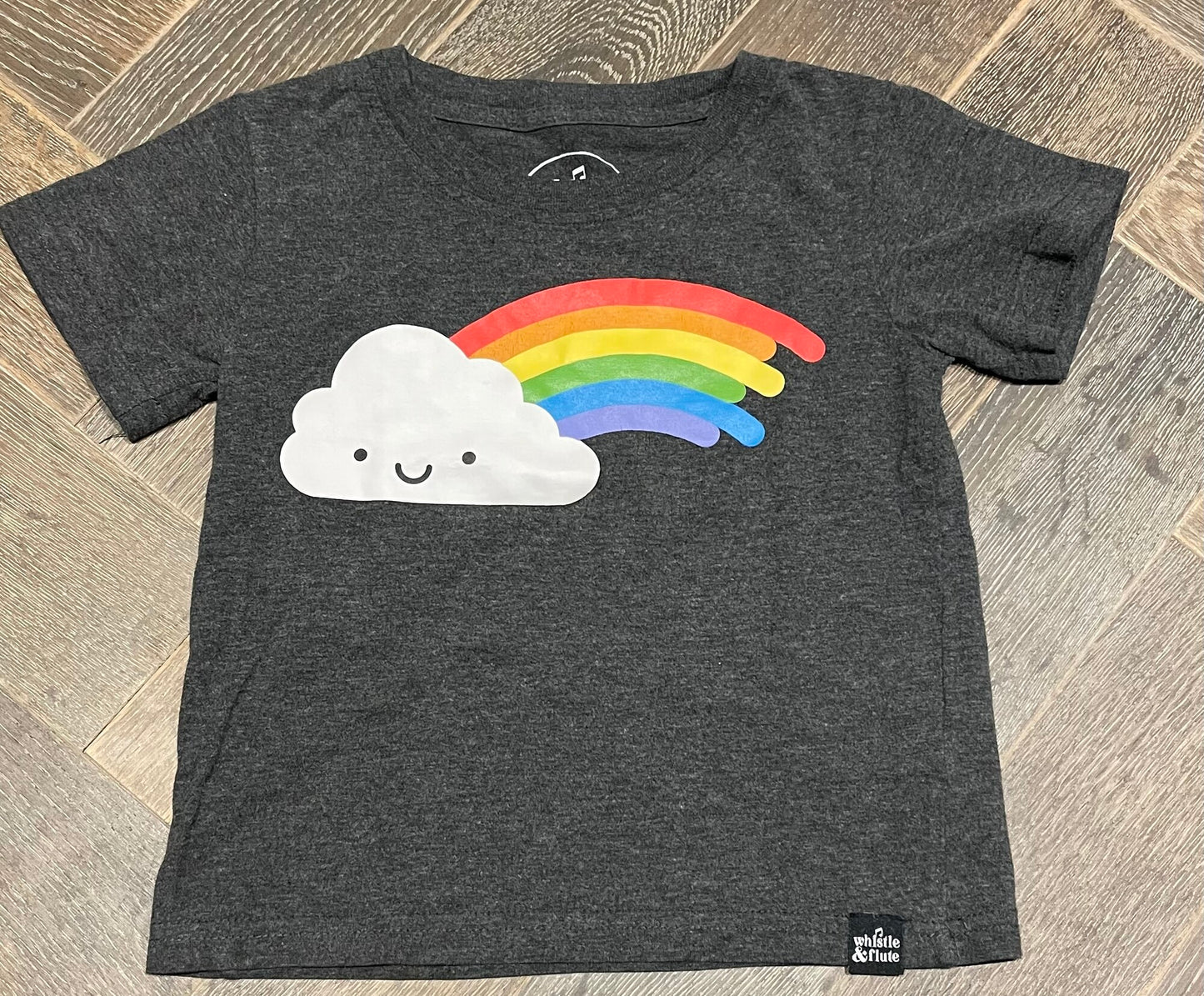 Grey  Whistle  & Flute Tee, 3-4Y