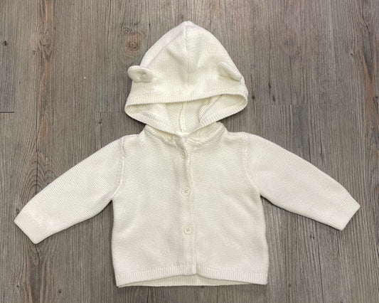 White  Bundles Knit Hooded Cardi, 9-12M