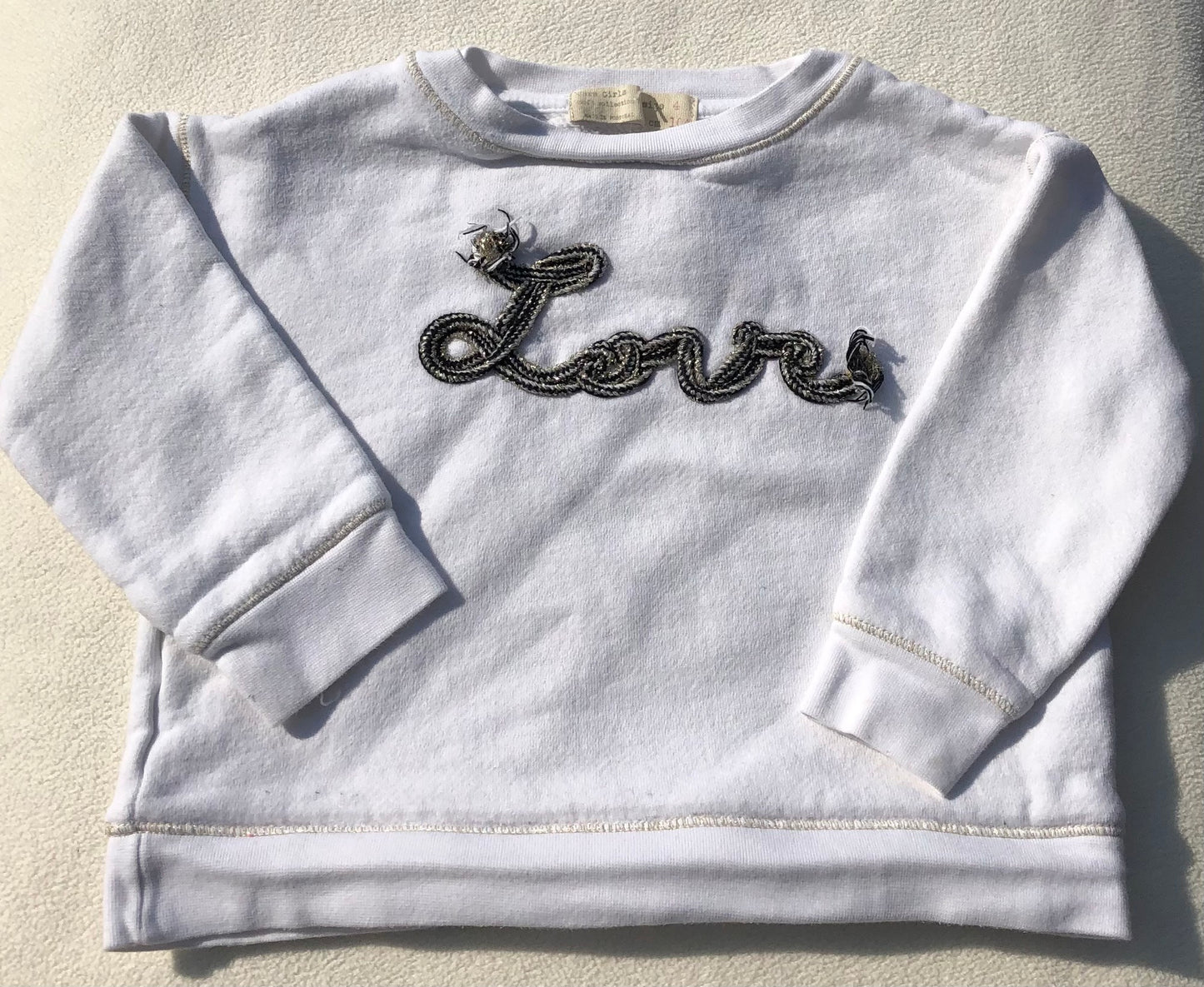 White  Zara Sweatshirt, 4Y
