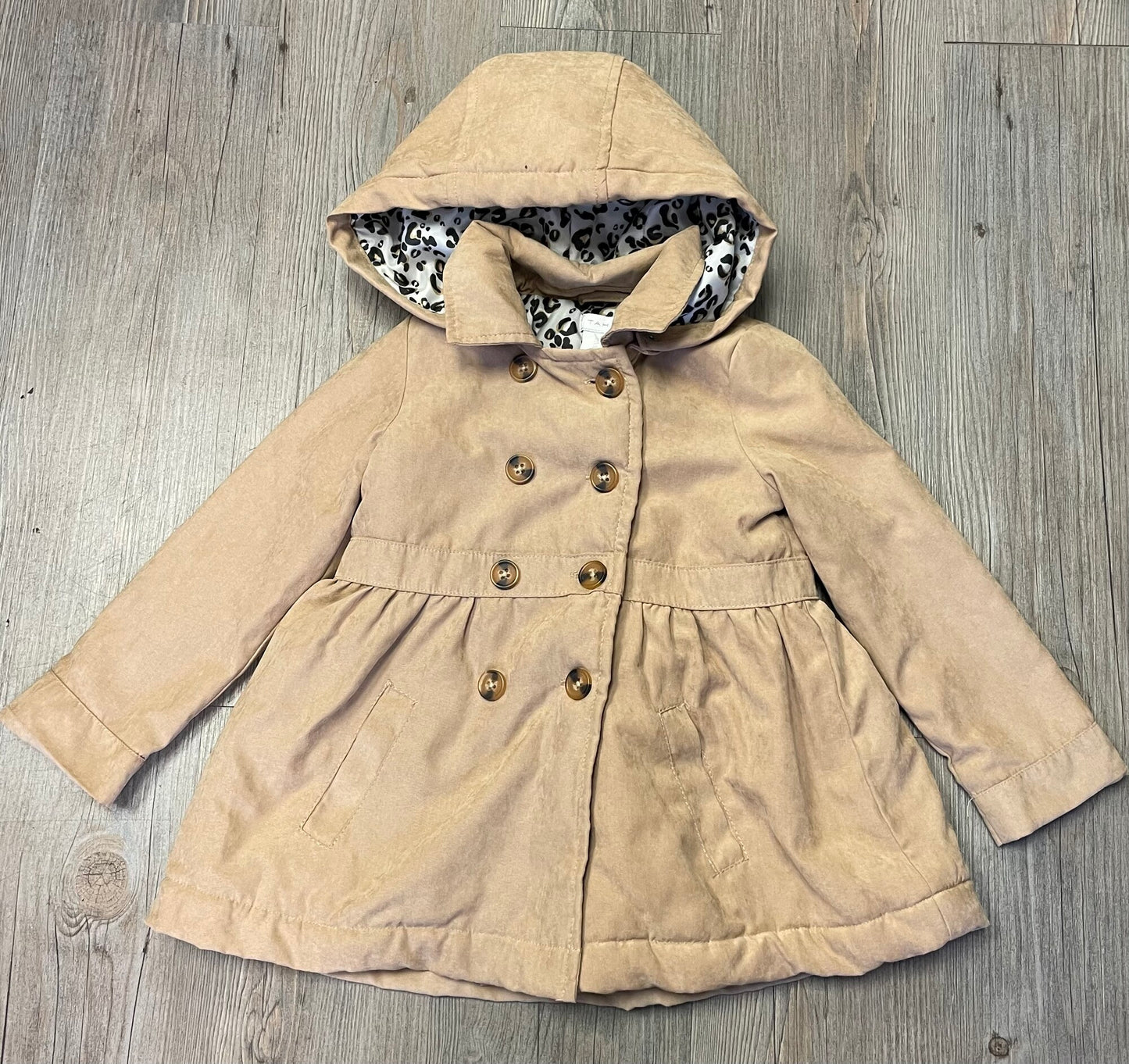 Brown  Tahari Hooded Spring Coat, 2Y