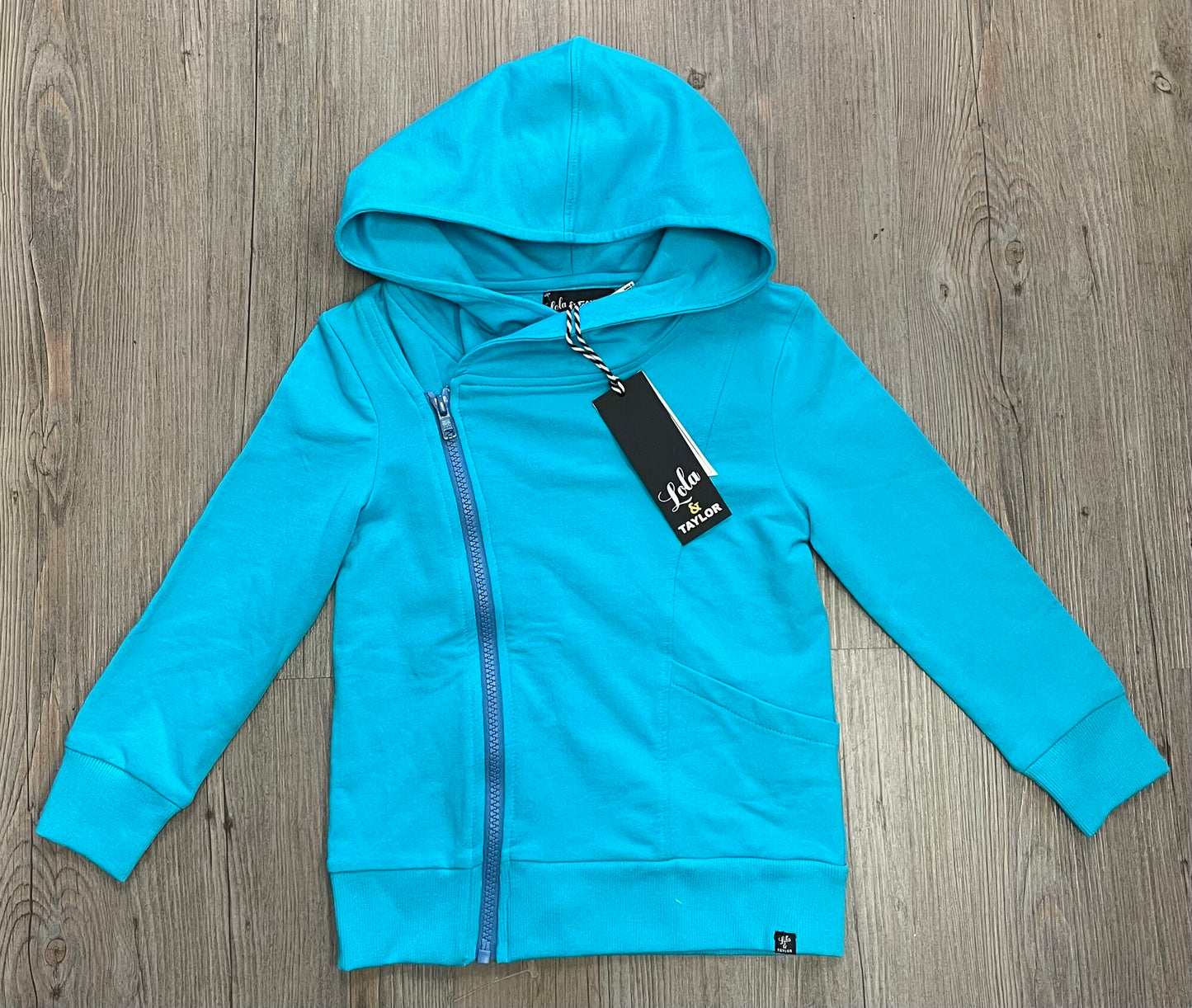 Blue  Lola & Taylor Zip Hoodie, 4Y