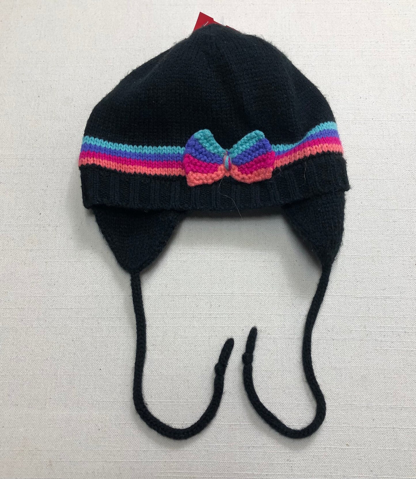 Black  Deux Par Deux Knit Hat, 2-4Y