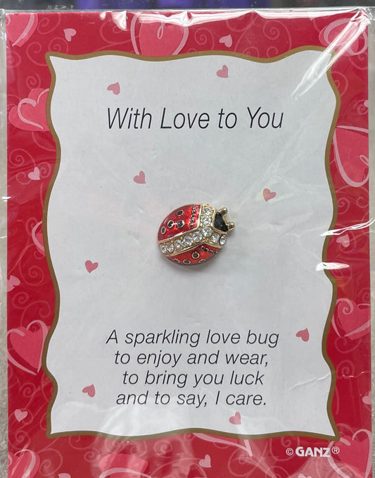 Red  Lady Bug Pin, NEW