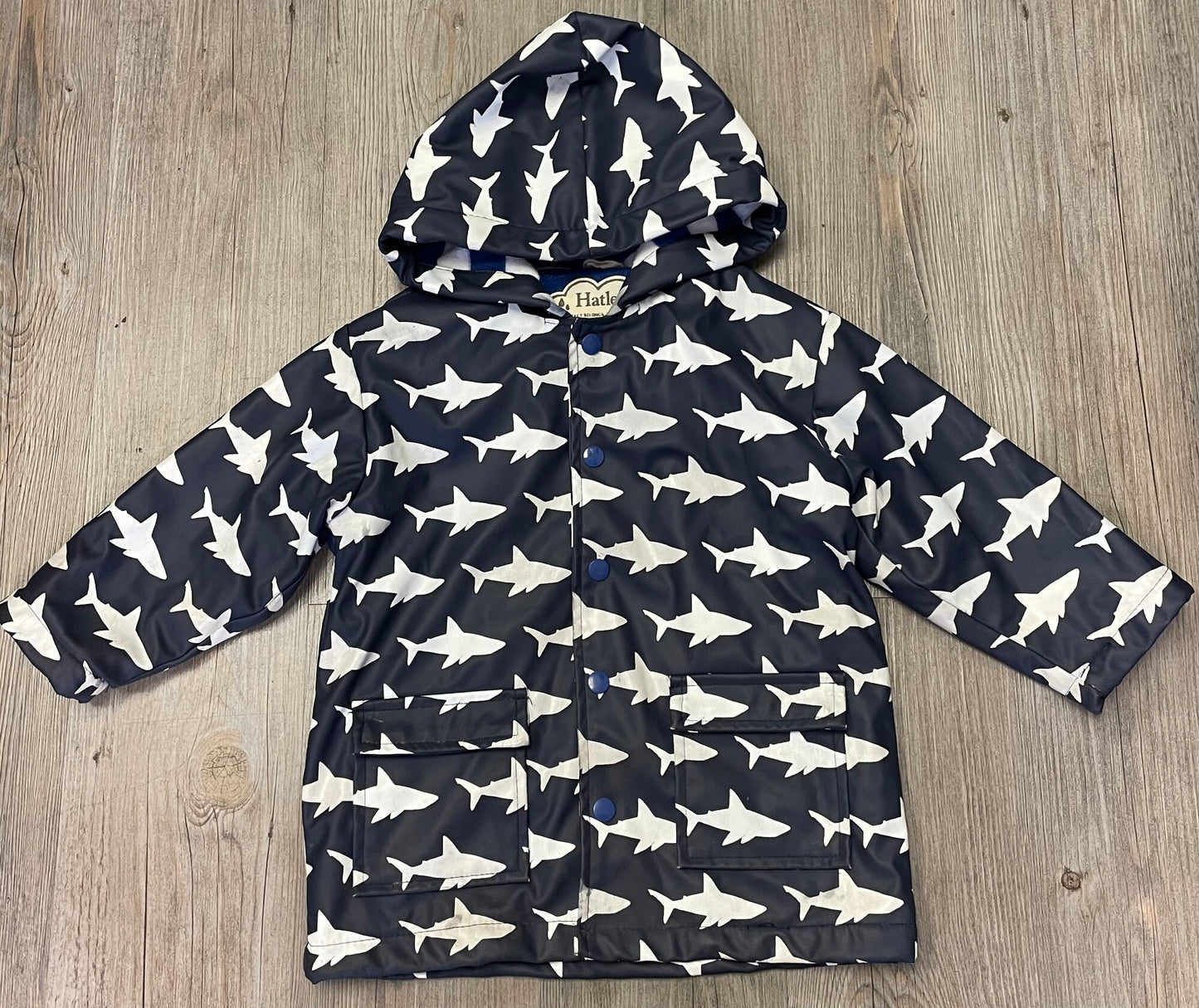 Navy  Hatley Lined Rain Jacket, 3Y