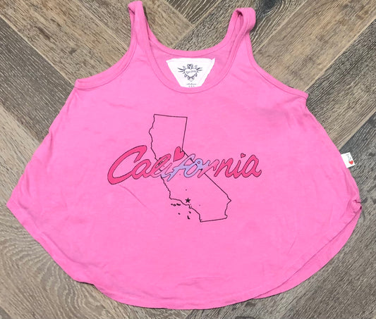 Pink  Flowers By Zoe Tank Top, 4Y