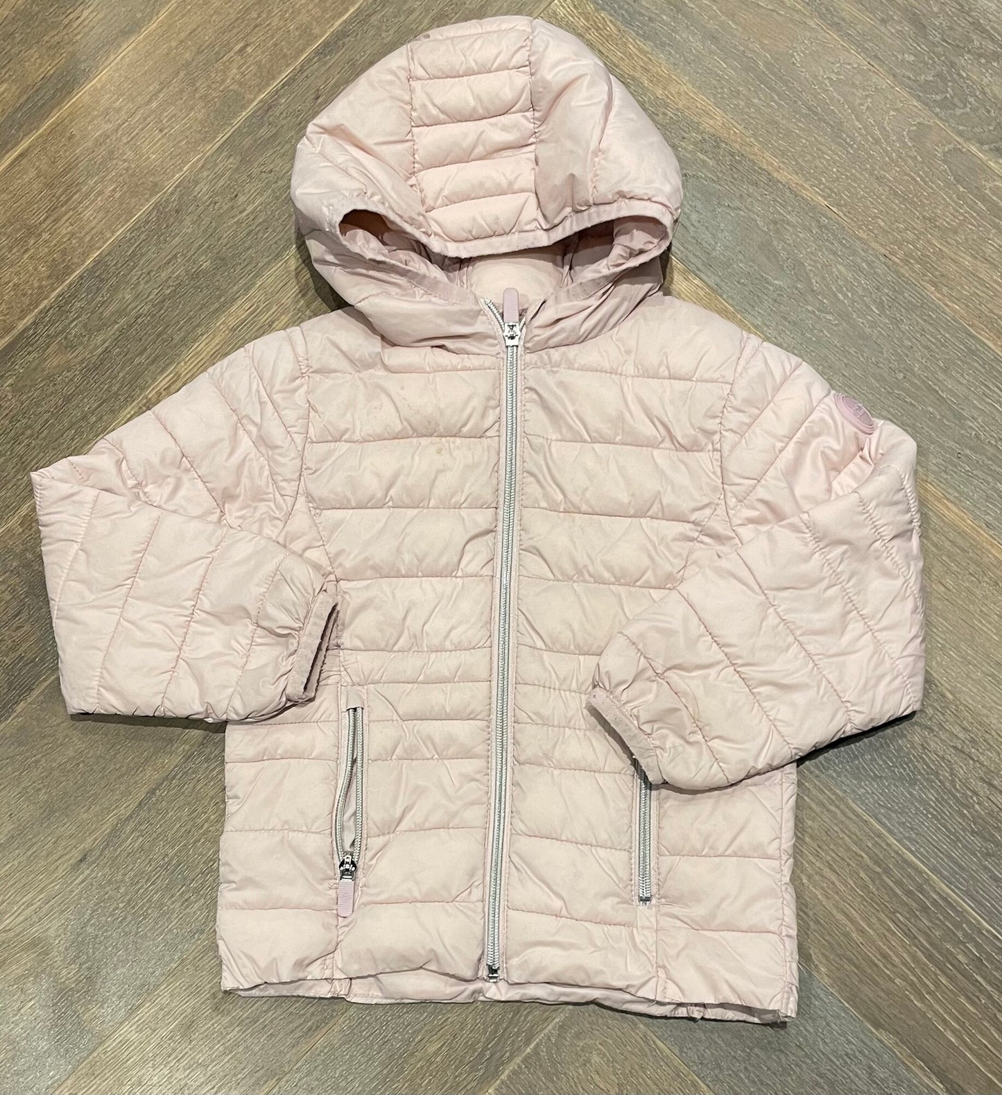 Pink  Point Zero Puffer Jacket, 4-5Y