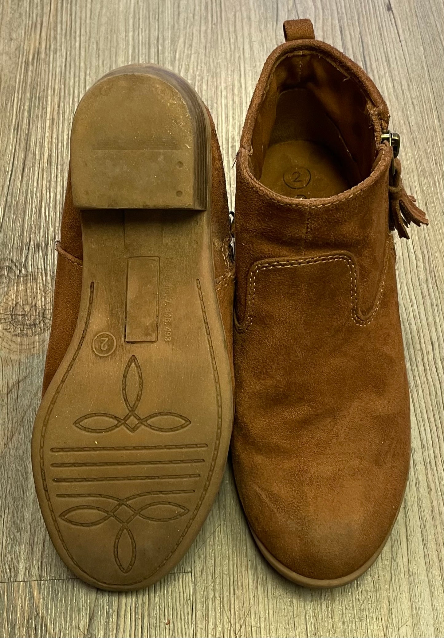 Brown  Cat & Jack Ankle Boots, 2Y