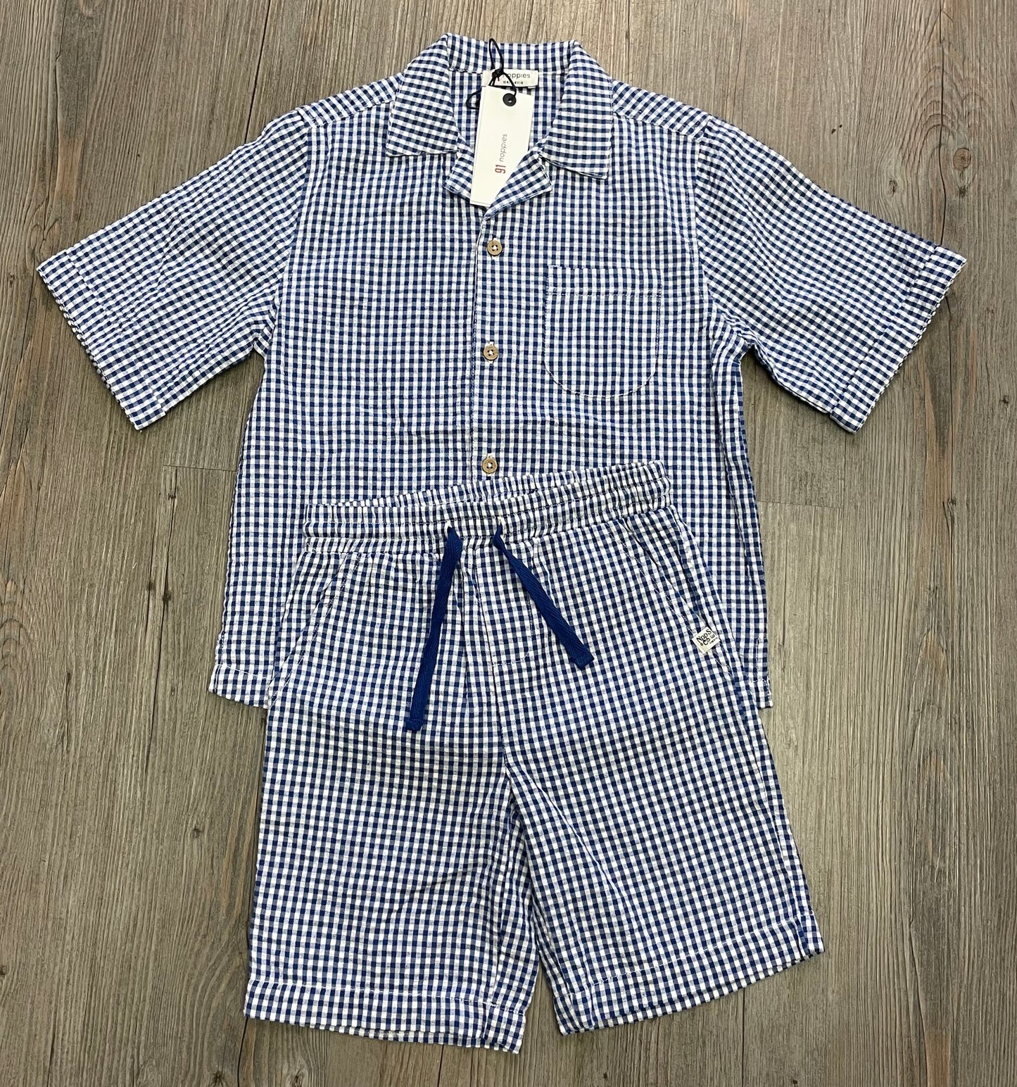 Navy  Noppies 2 Pcs Short/Shirt, 3-4Y