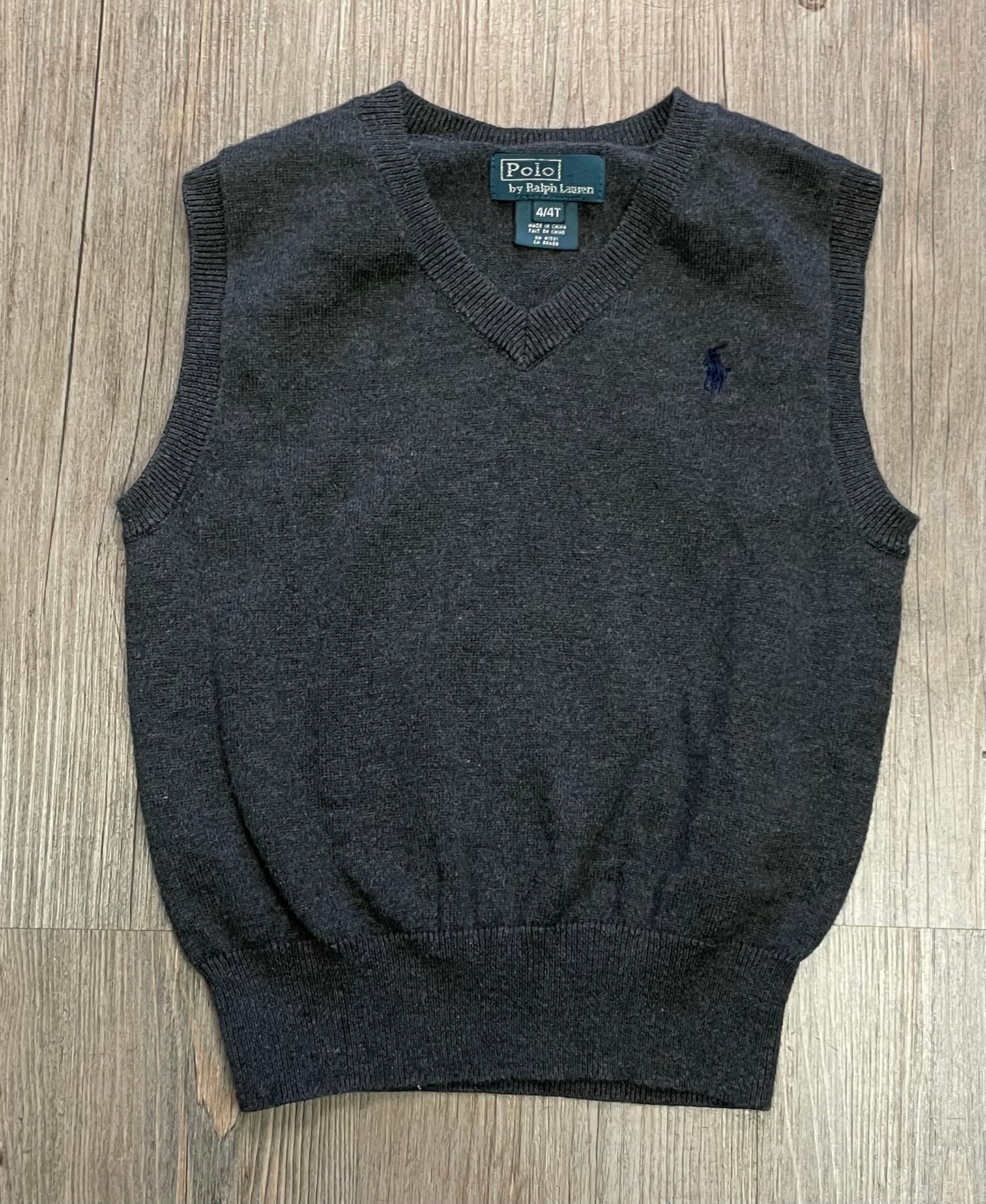 Grey  Polo Ralph Lauren Knit Ve, 4Y