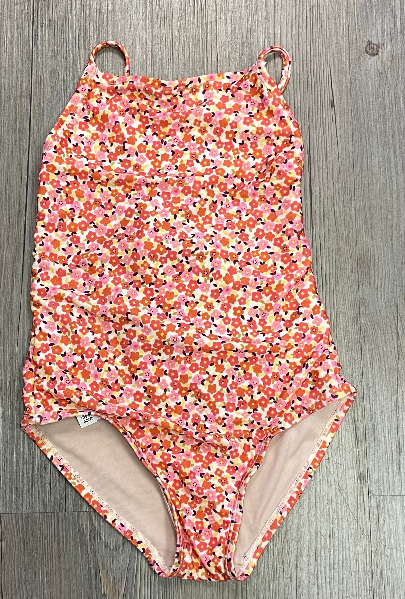Floral  Tea Lined Bathing Suit, 6Y