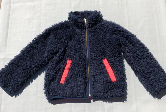 Navy  Crewcuts Sherpa Jacket, 4-5Y