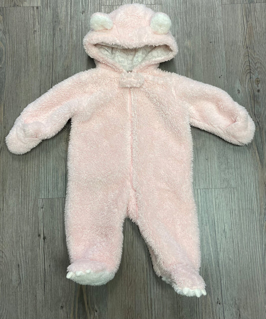 Pink  Carters Hooded Onesie, 3M