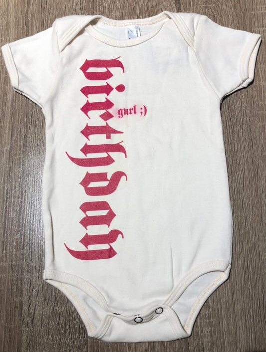 Cream  American Apparel Onesie, 6-12M