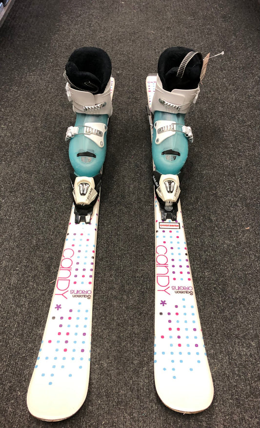 Teal/Wht  Salomon Skis & Ski Boots, 110 & 20