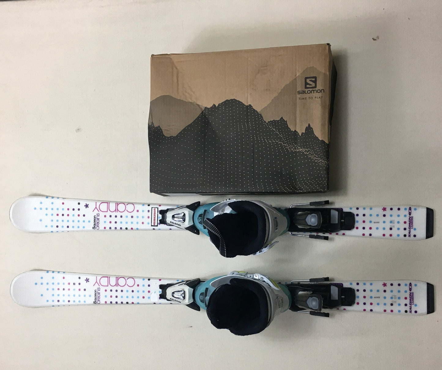 Teal/Wht  Salomon Skis & Ski Boots, 110 & 20