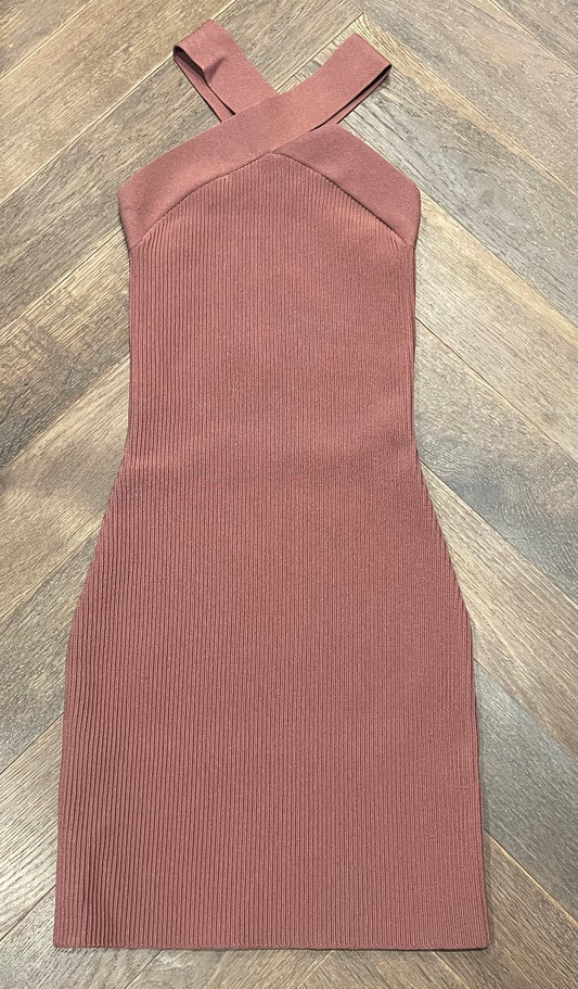 Rust  Babaton Sculpt  Knit Dres, 2XS
