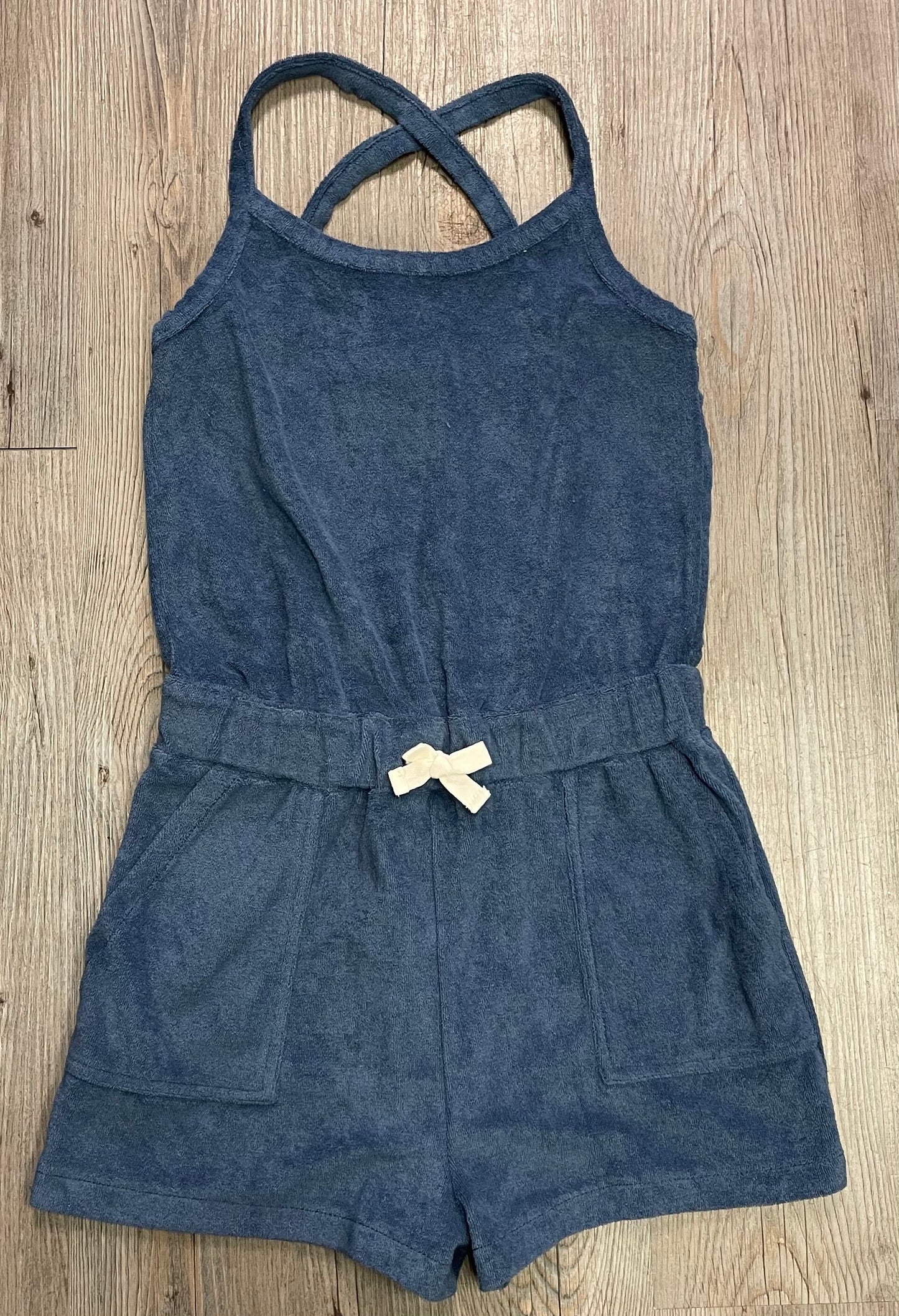 Blue  Crewcuts Terry Romper, 8Y