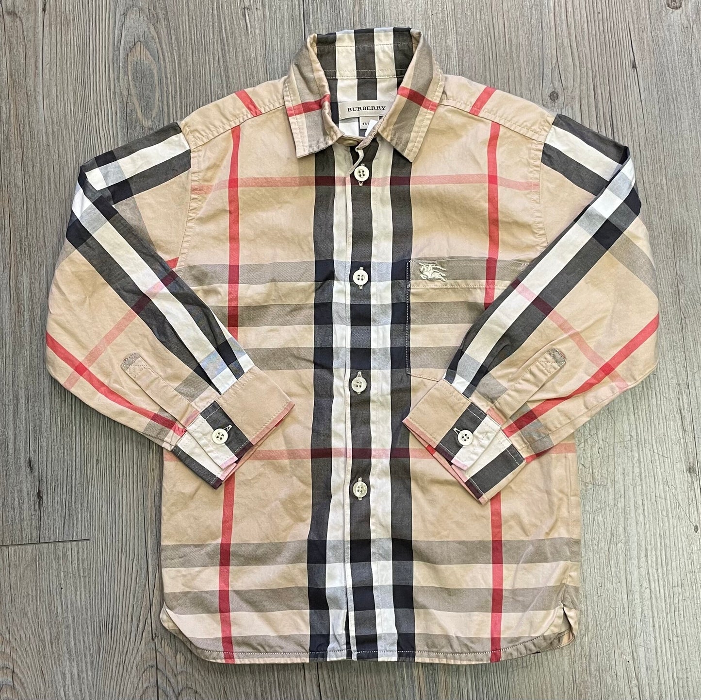 Multi  Burberry Inspired Shirt L, 4Y