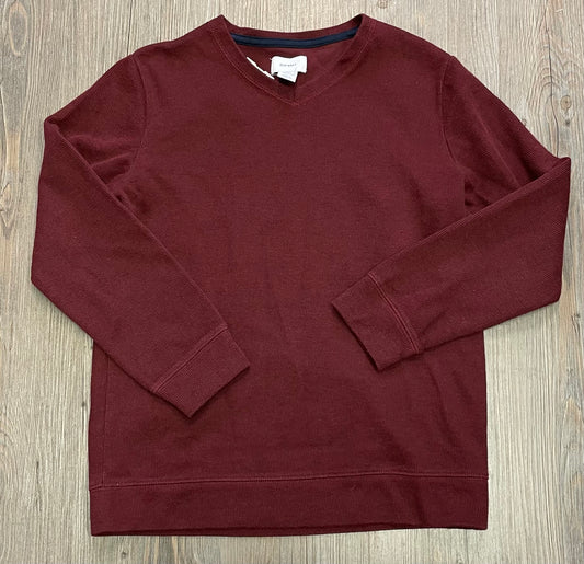 Maroon  Old Navy V Neck Ribbed LS, 10-12Y