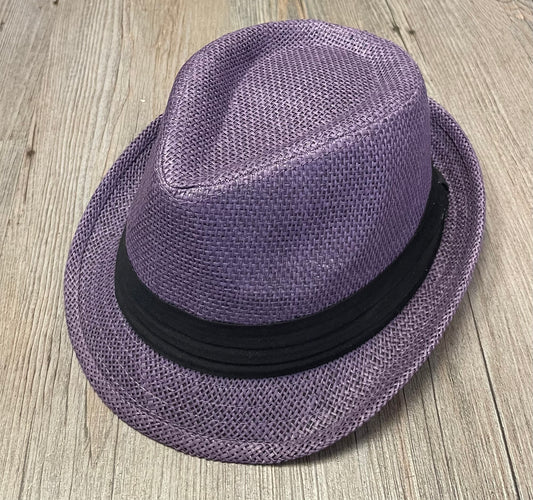 Purple  Straw Fodora - NEW!, 14Y+