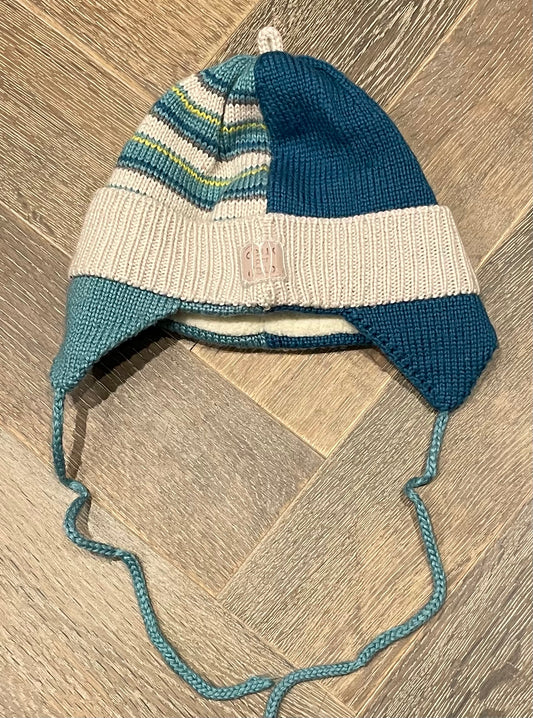 Blue  Deux Par Deux Knit Hat, 30-36M