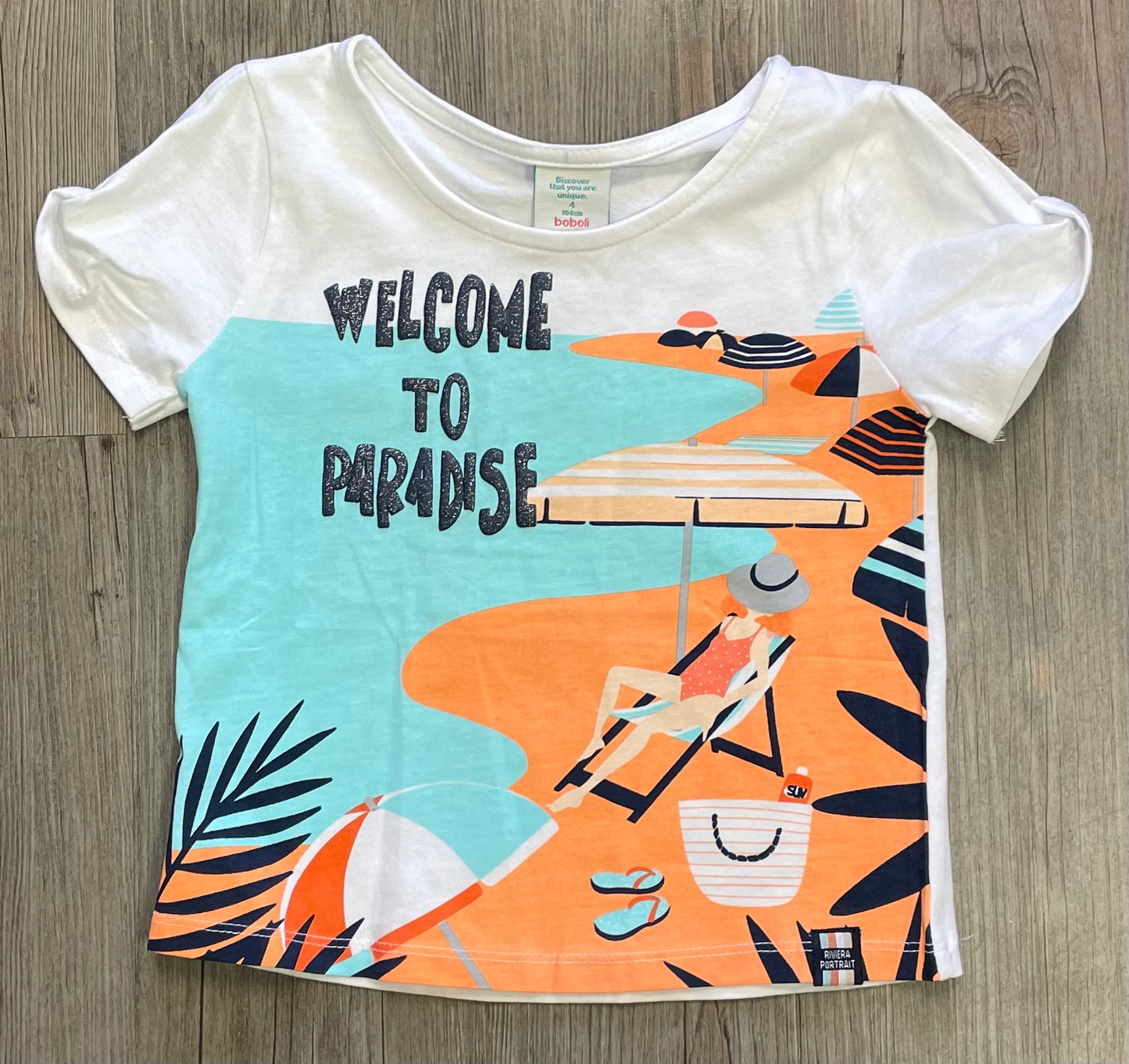 White  Boboli Tee - 446037, 4Y