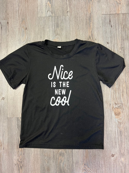 Black  Nice Is The New Cool Tee, 8Y