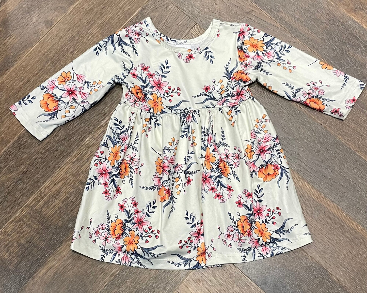 Floral  Floral Dress LS, 0-3M