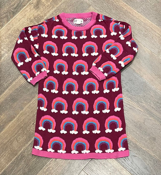 Multi  Hatley Knit Dress LS, 3Y