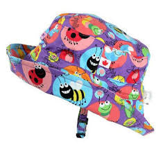 Purple  Bug Buddies Sun Hat, 6-12M