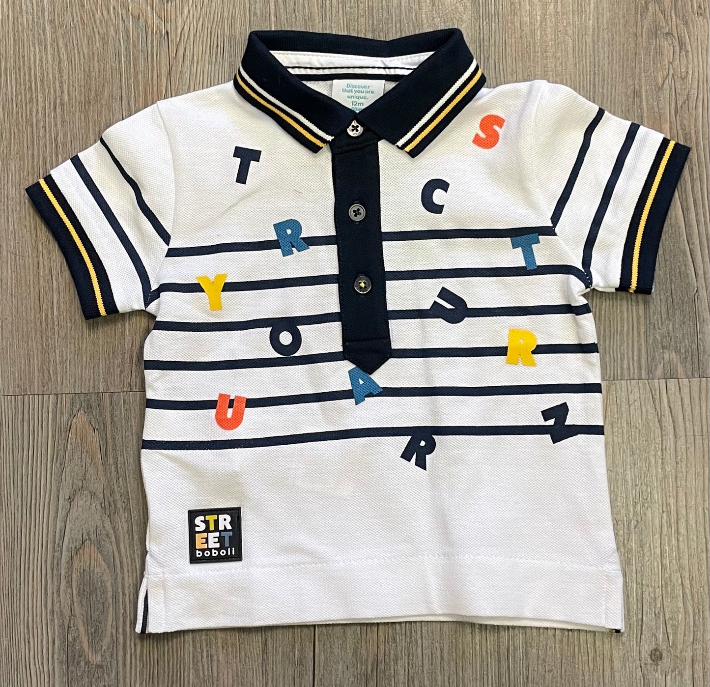 White  Boboli Collared Shirt - 3, 12M