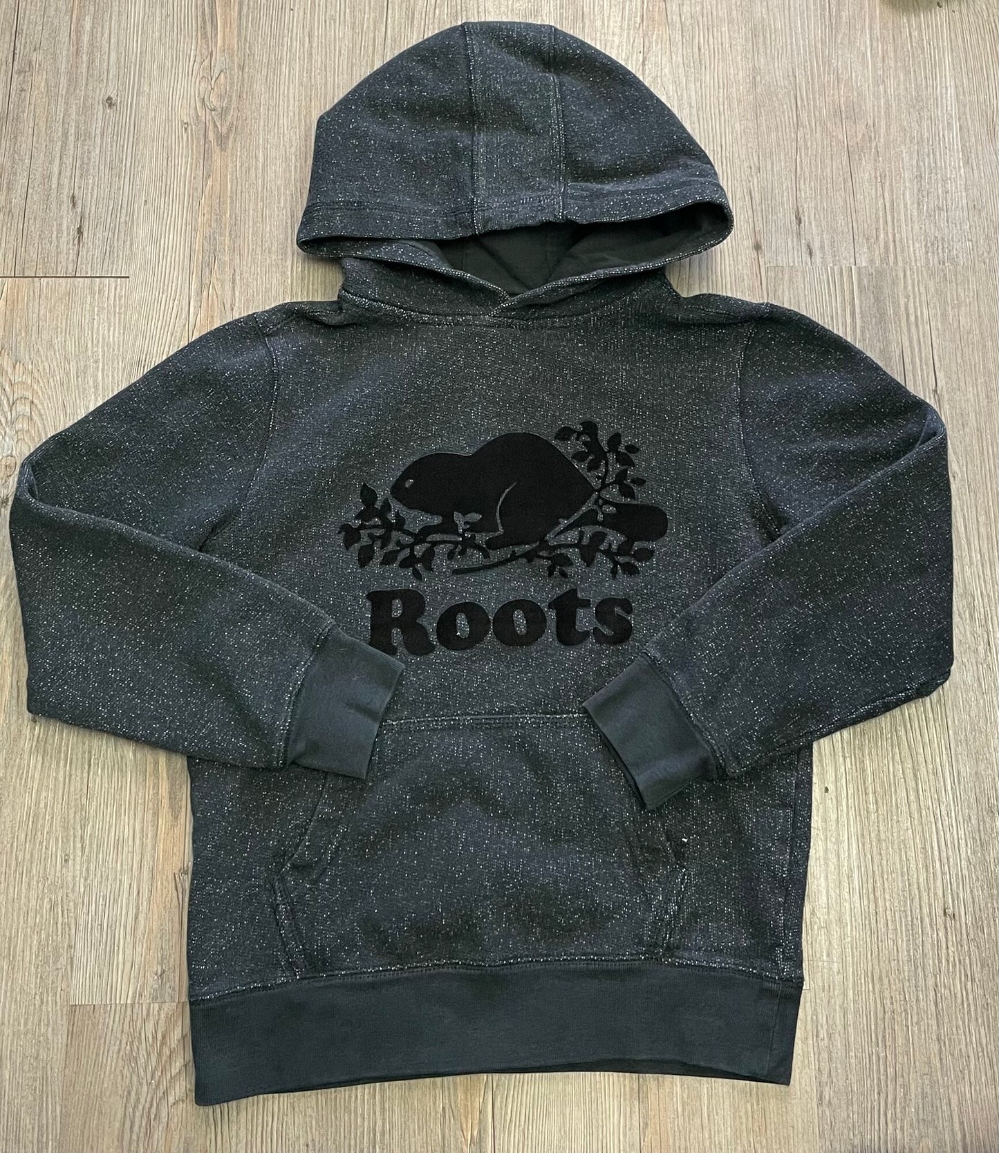Black  Roots Pullover Hoodie, 8-10Y