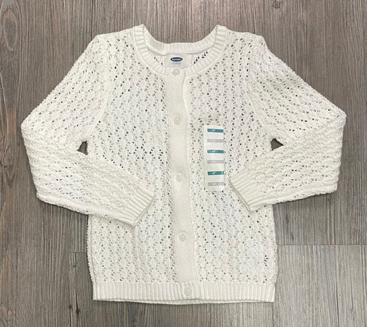 White  Old Navy Knit Cardigan, 4Y