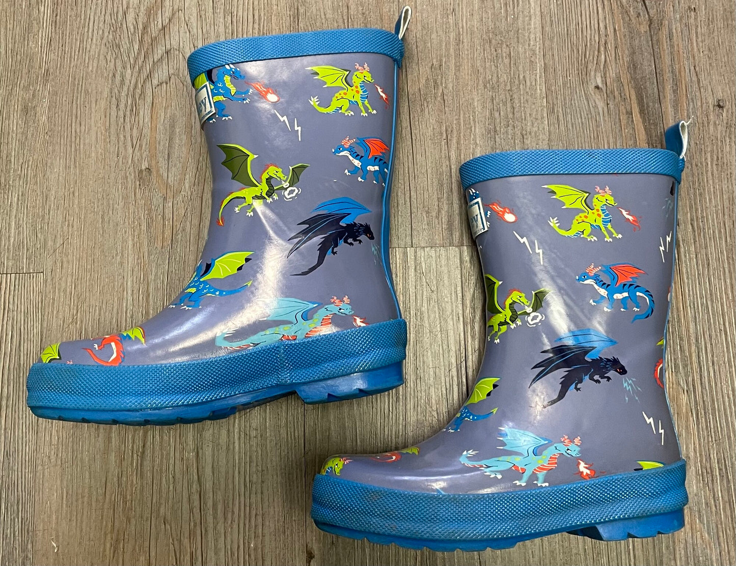 Blue  Hatley Rain Boots, 11Y