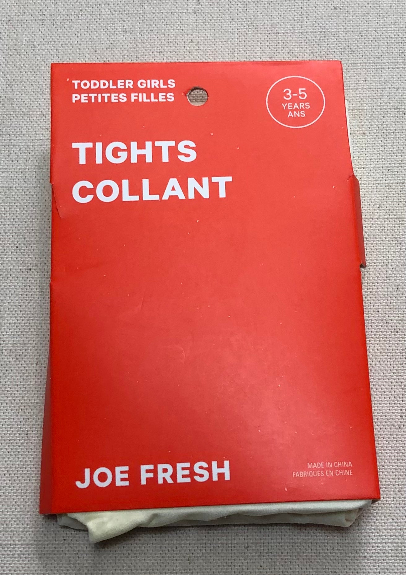 Cream  Joe Fresh Tights, 3-5Y