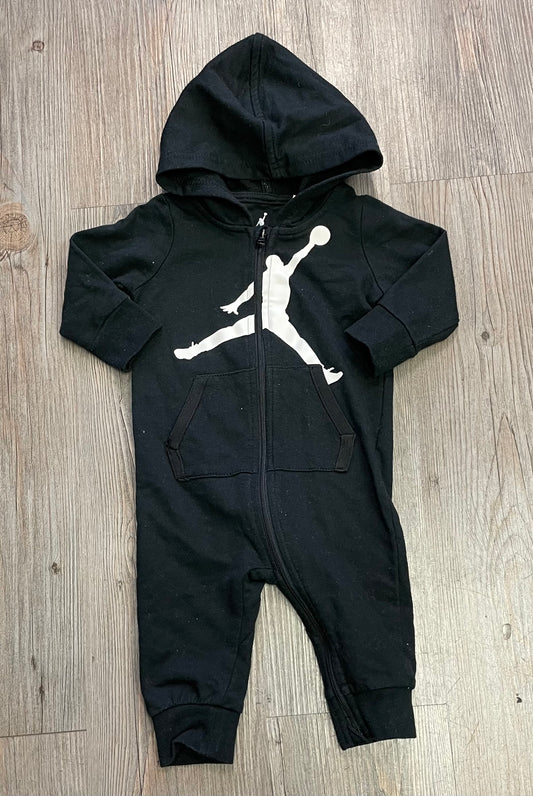 Black  Jordan Hooded Romper, 6M
