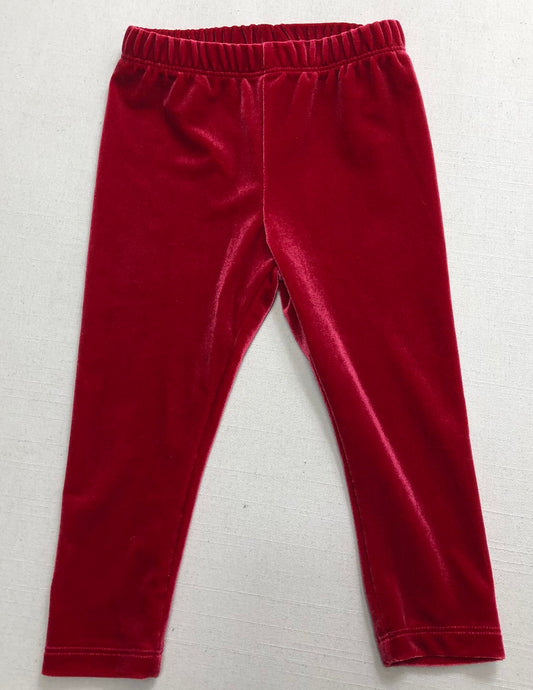 Red  Gap Velour Pants, 18-24M