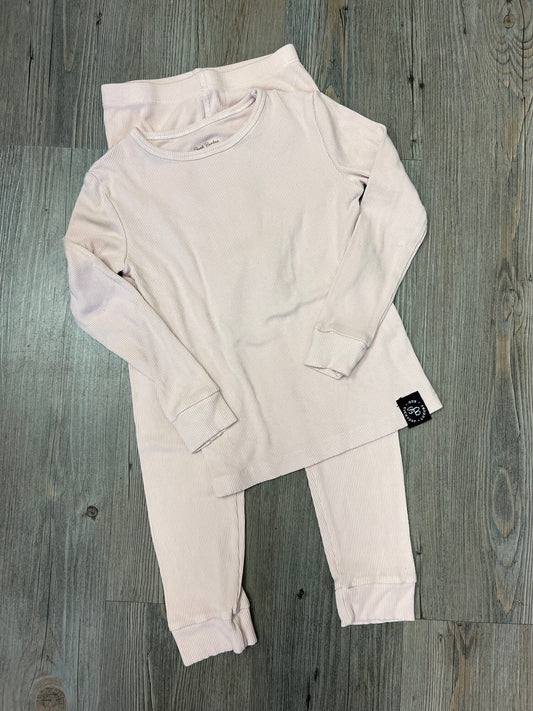 Pink  Sweet Bamboo Ribbed PJs, 6Y